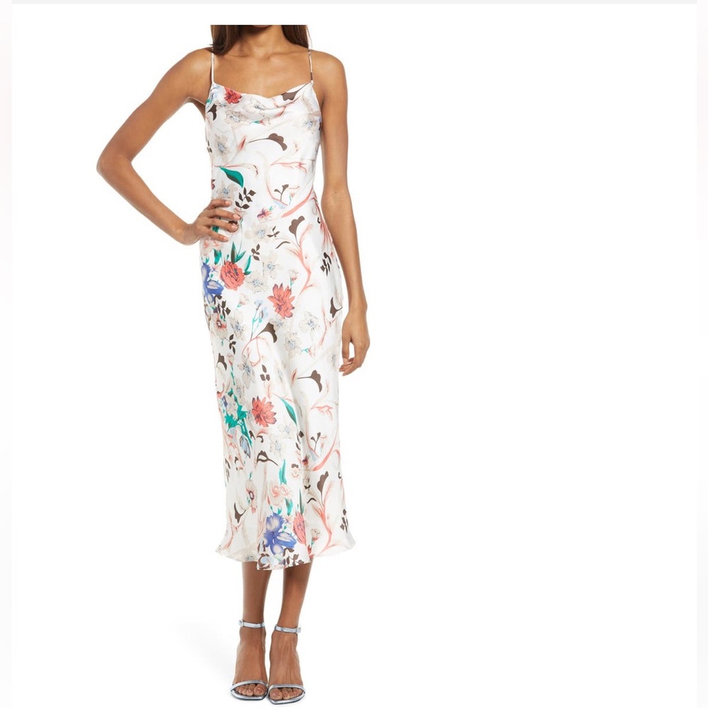 Lulus Must be fate floral satin dress